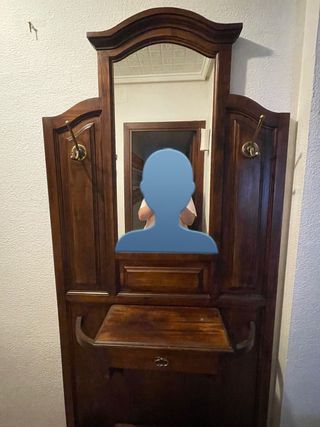 Mueble de entrada de madera natural