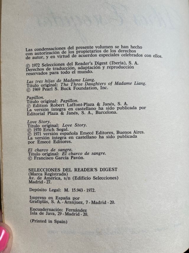 Libro “Biblioteca de selecciones”