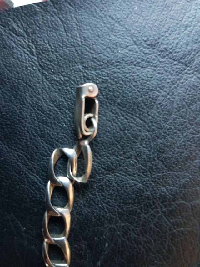 Antigua pulsera esclava plata maciza nombre ANA