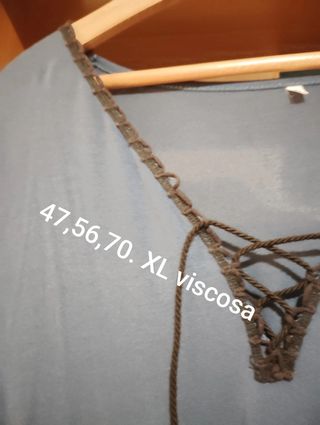 Blusa azul oscuro talla grande