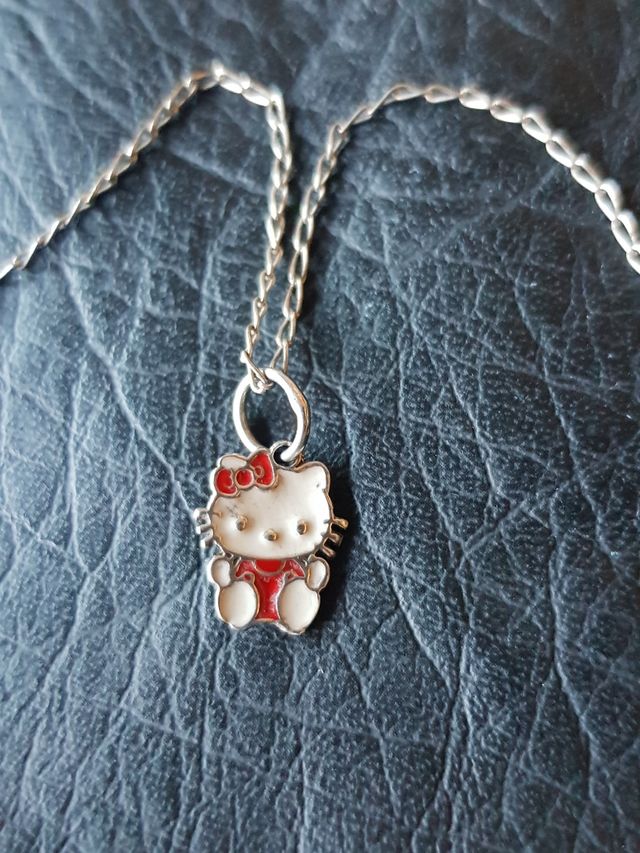 Colgante de plata 925 mas cadena Hello Kitty