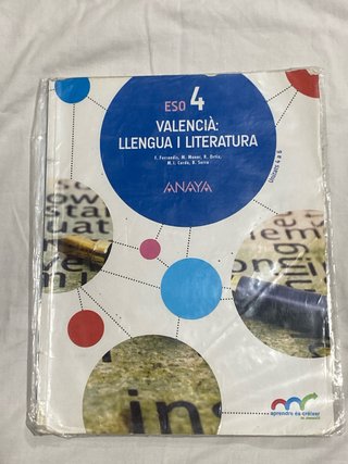 Valencià: Llengua i Literatura 4 ESO Anaya