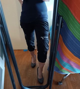 Pantaloni pinocchietto cargo Terranova neri tg XS