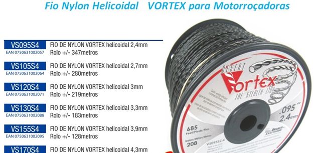 Fio Vortex para motorroçadoras