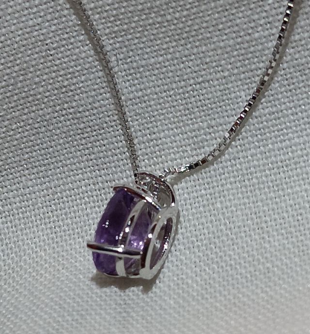 Colgante diamante y amatista