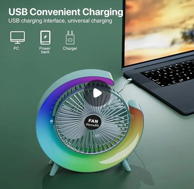Mini ventilador usb led