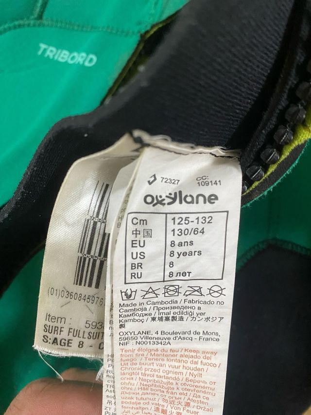 Neopreno surf 4/3 8 años