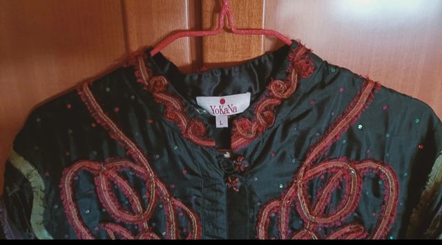 Abrigo de fiesta de seda