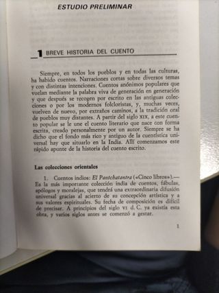 Antología del cuento literario.