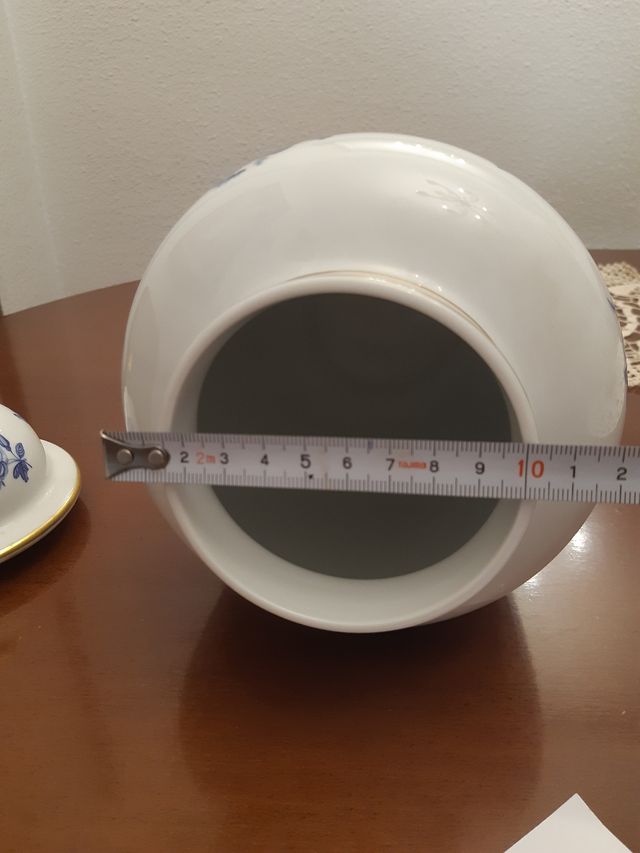 Tibor jarrón de porcelana vintage