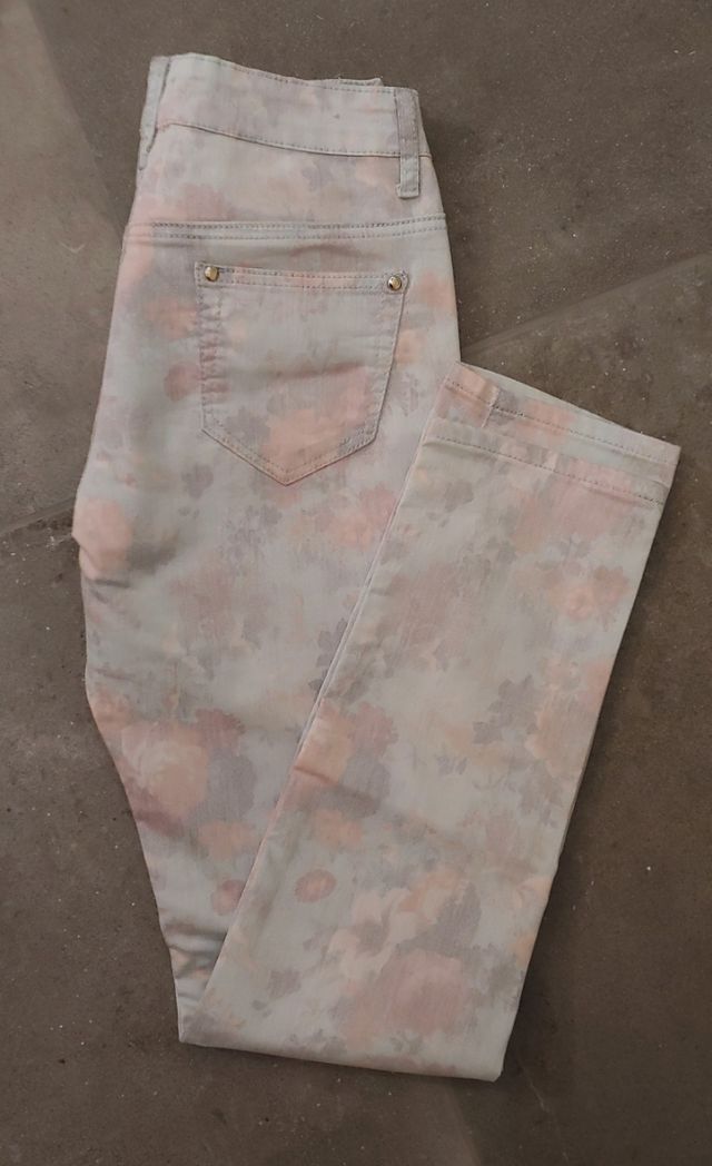 Pantaloni stampati fiori taglia 46