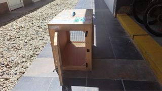 Transportín de madera mascotas