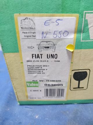 Fiat uno faro delantero derecho