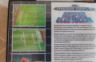 European Club Soccer Sega Mega Drive