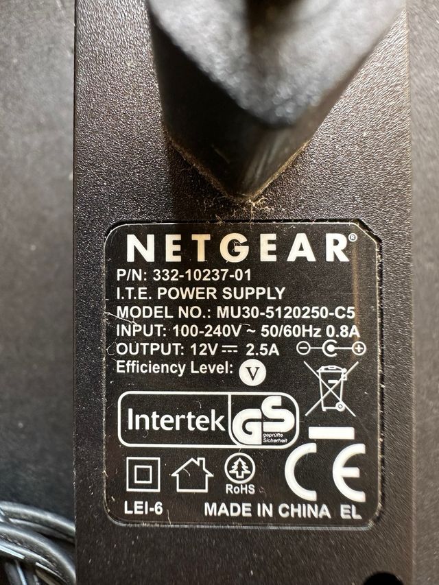 Cargador Netgear MU30-5120250-C5