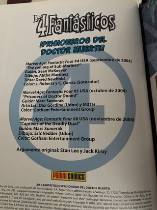 CÓMIC “LOS 4 FANTÁSTICOS”