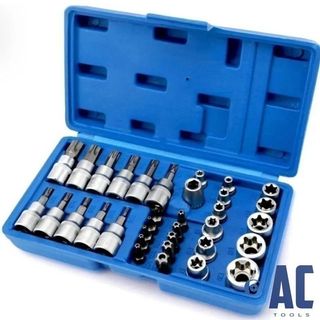 ✅ Maletín variado puntas y vasos Torx 34 piezas