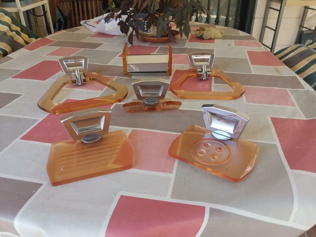 Juego de accesorios baño vintage