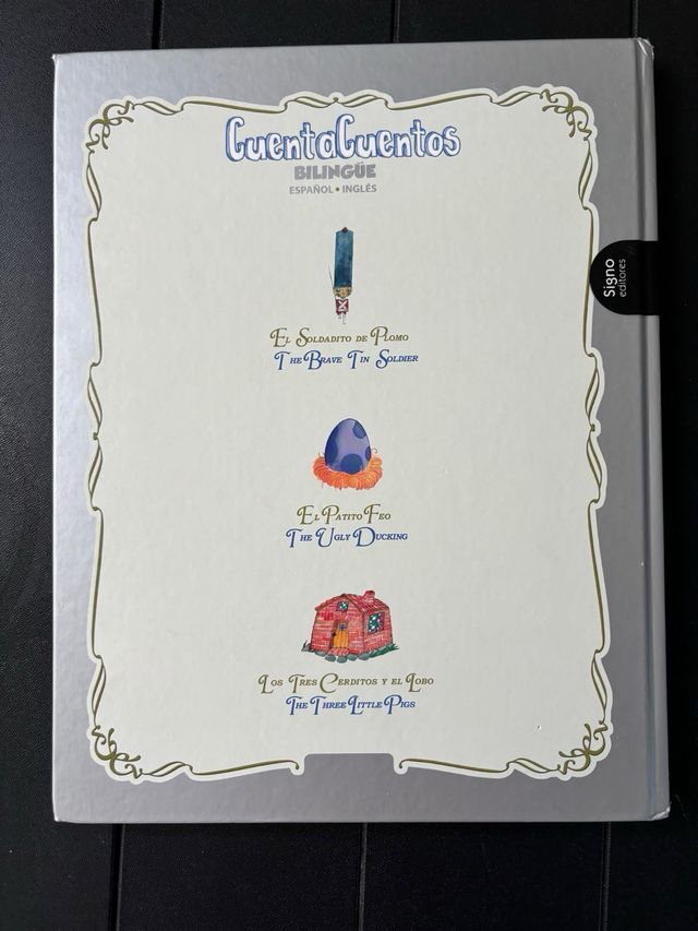 Libro cuenta cuentos bilingüe (español/inglés)