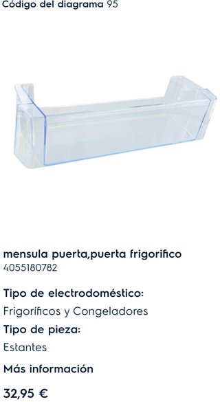 Ricambi per frigoriferi Electrolux