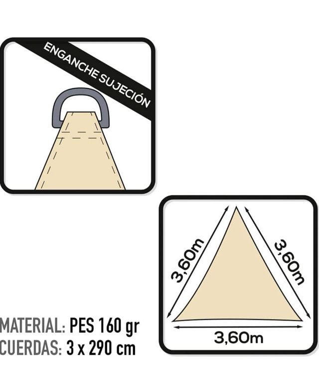AKTIVE GARDEN-Toldo vela triangular