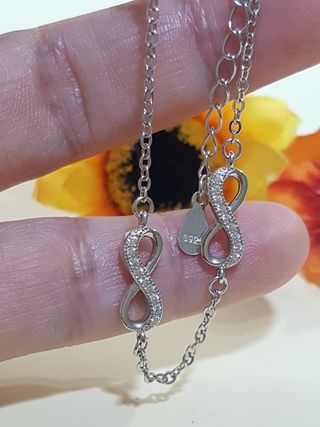 Pulsera Infinitos De Plata De Ley 925