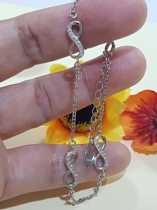 Pulsera Infinitos De Plata De Ley 925