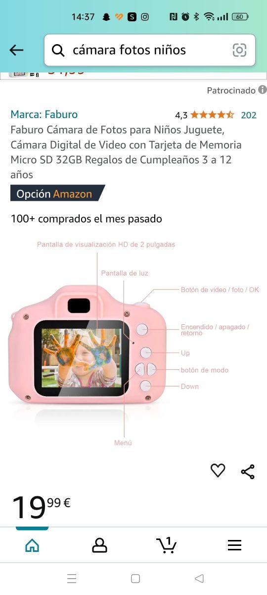 Cámara fotos niños