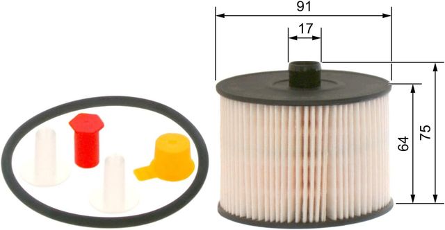 Filtro diésel Bosch N1723 para vehículos