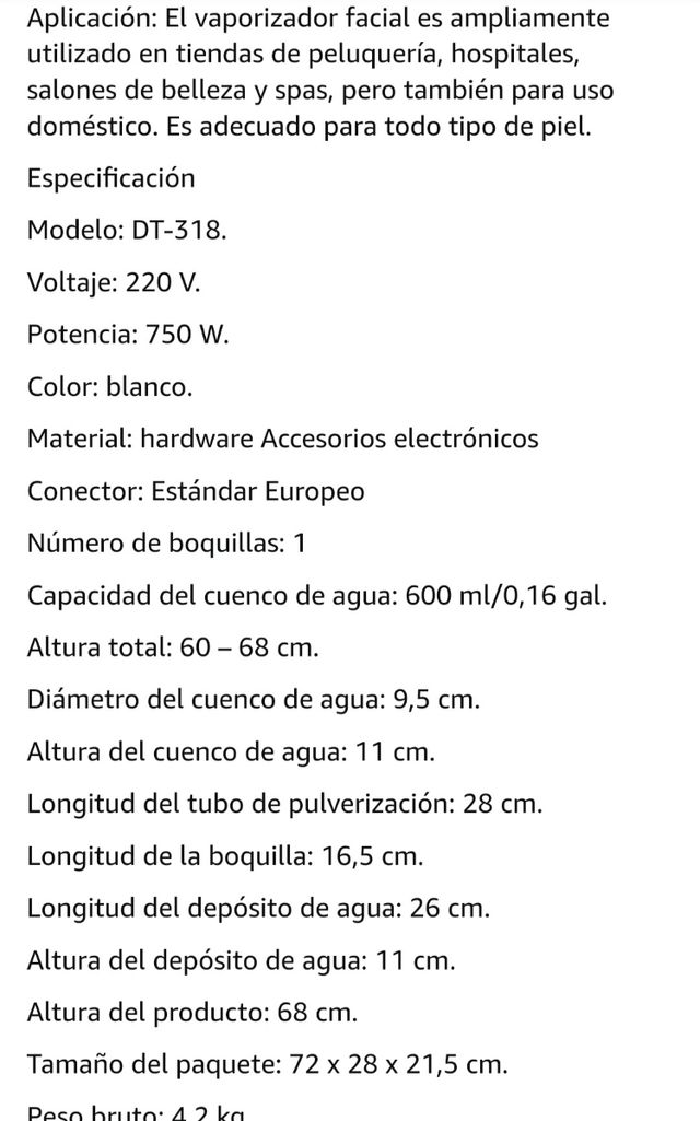 Vaporizador limpieza facial ozono