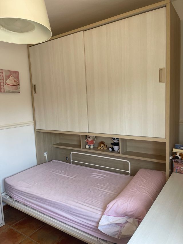Cama plegable mas armarios