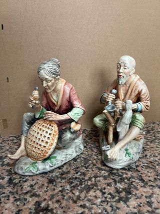 Figuras abuelos de cerámica