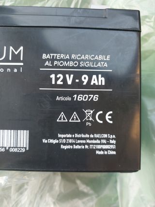 2 Batterie 12V 9 Ah x Gruppo Continuità