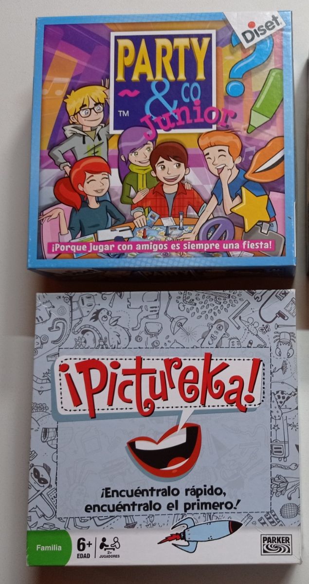 Lote juegos de mesa Pictureka y Party junior