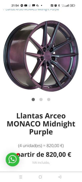 Llantas 18” con neumaticos continental