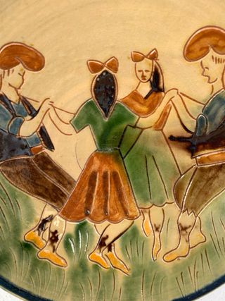 PLATO CERÁMICA DE LA BISBAL VINTAGE.