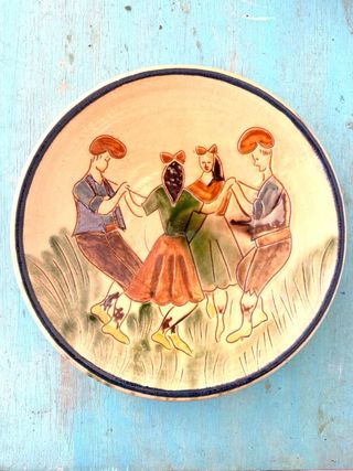 PLATO CERÁMICA DE LA BISBAL VINTAGE.