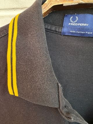 FRED PERRY polo negro manga corta talla XL