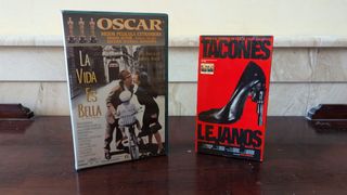 Películas VHS 'La vida es bella' 'Tacones lejanos'