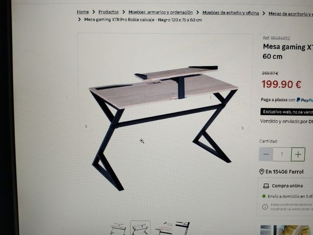 Tablón y soporte mesa gaming XtR Pro Roble salvaje