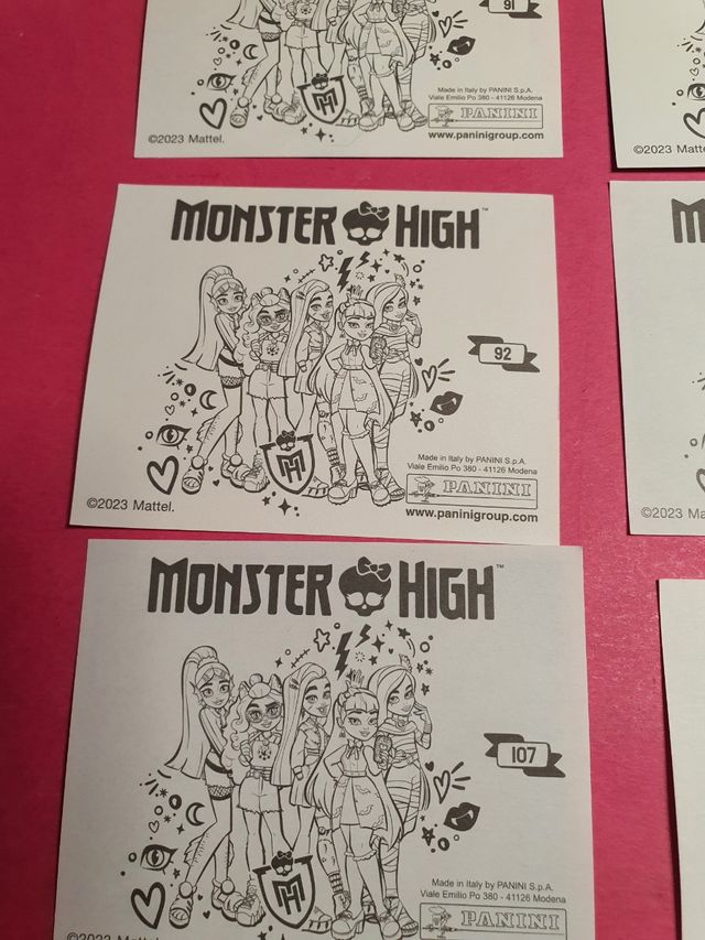 8 Cromos Panini de Monster High G3