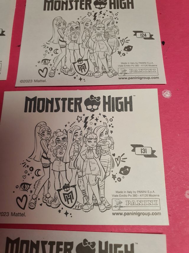 8 Cromos Panini de Monster High G3