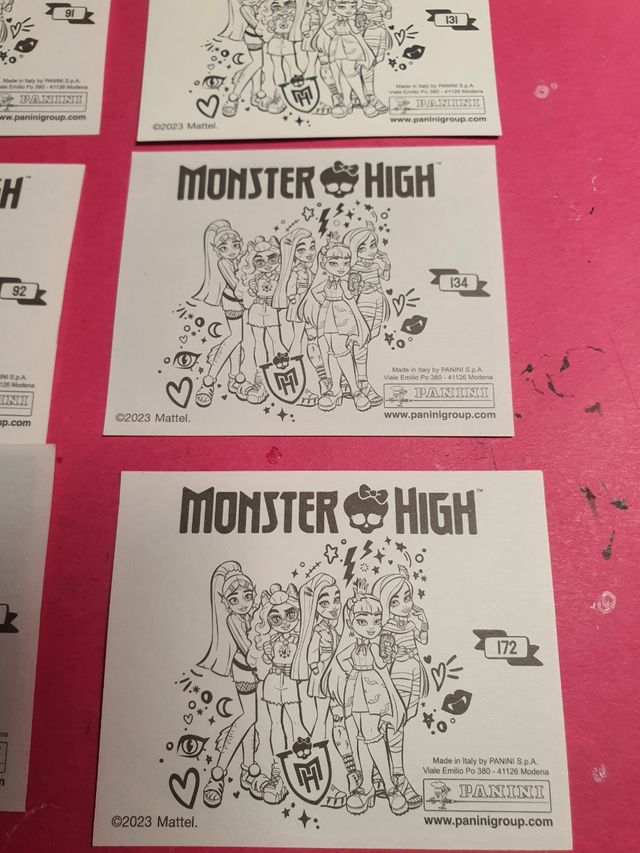 8 Cromos Panini de Monster High G3