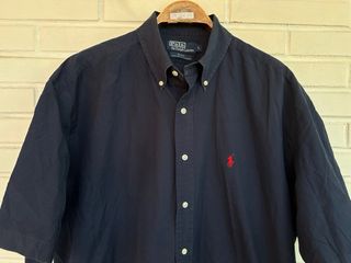 RALPH LAUREN Camisa m/corta azul talla L GRANDE 