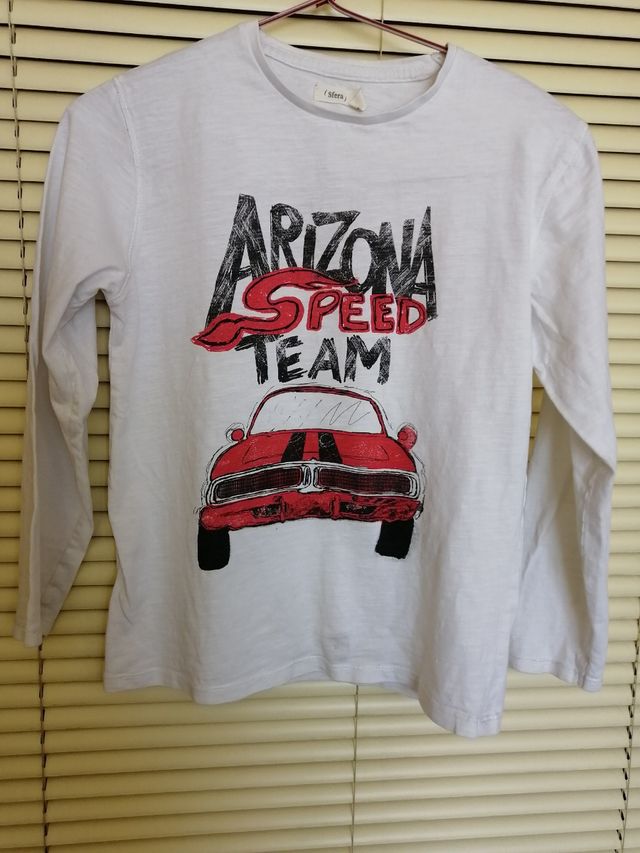 Camiseta coche niño. Manga larga 