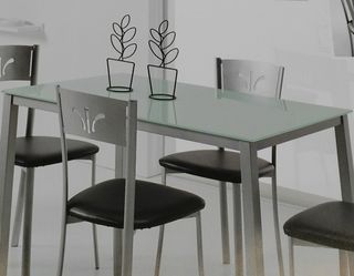 Mesa cocina cristal 60x100