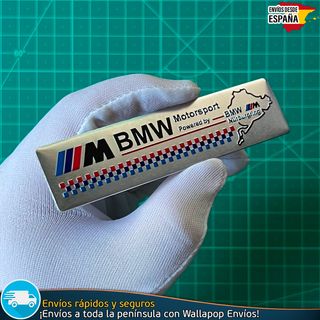 Emblema Logo Powered by BMW M Motorsport Metálico