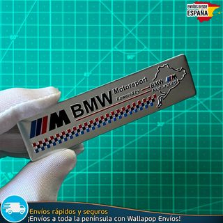 Emblema Logo Powered by BMW M Motorsport Metálico
