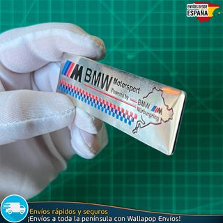 Emblema Logo Powered by BMW M Motorsport Metálico