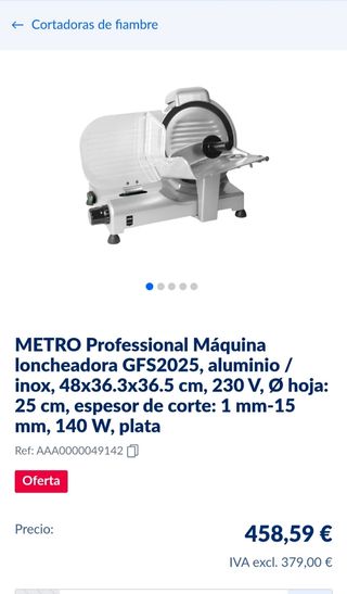 Cortadoras de fiambres